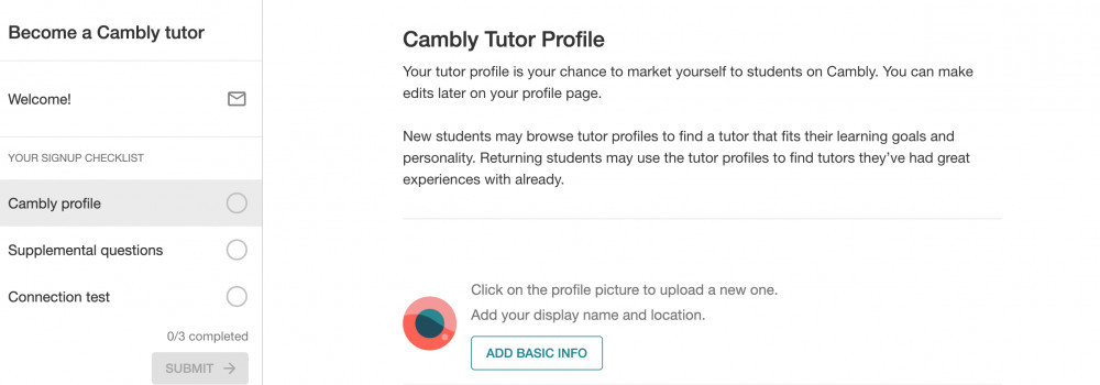 Cambly tutor